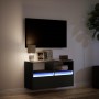 Wand-TV-Möbel mit LED-Lichtern, schwarz, 80x31x45 cm. von , TV-Möbel - Ref: Foro24-852328, Preis: 63,31 €, Rabatt: %