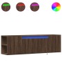 Wand-TV-Möbel mit LED-Lichtern in Eichenbraun 135x31x39,5 cm von , TV-Möbel - Ref: Foro24-852389, Preis: 80,50 €, Rabatt: %