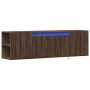 Wand-TV-Möbel mit LED-Lichtern in Eichenbraun 135x31x39,5 cm von , TV-Möbel - Ref: Foro24-852389, Preis: 80,50 €, Rabatt: %