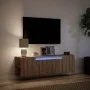 Mueble de TV de pared con luces LED marrón roble 135x31x39,5 cm de , Muebles TV - Ref: Foro24-852389, Precio: 79,48 €, Descue...