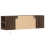 Wand-TV-Möbel mit LED-Lichtern in Eichenbraun 135x31x39,5 cm von , TV-Möbel - Ref: Foro24-852389, Preis: 80,50 €, Rabatt: %