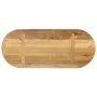 Ovaler Massivholz-Couchtisch aus grobem Mangoholz 80x40x3,8 cm. von , Tischplatten - Ref: Foro24-370112, Preis: 51,18 €, Raba...