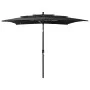 3-stöckiger Sonnenschirm mit schwarzem Aluminiummast 2,5 x 2,5 m von vidaXL, Sonnenschirme - Ref: Foro24-313842, Preis: 75,06...
