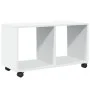 Armario con ruedas madera ingeniería blanco 72x33x42,5 cm de , Mesas auxiliares - Ref: Foro24-853137, Precio: 40,62 €, Descue...