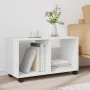 Armario con ruedas madera ingeniería blanco 72x33x42,5 cm de , Mesas auxiliares - Ref: Foro24-853137, Precio: 40,62 €, Descue...