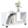 Armario con ruedas madera ingeniería blanco 72x33x42,5 cm de , Mesas auxiliares - Ref: Foro24-853137, Precio: 40,62 €, Descue...