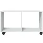 Armario con ruedas madera ingeniería blanco 72x33x42,5 cm de , Mesas auxiliares - Ref: Foro24-853137, Precio: 40,62 €, Descue...
