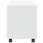 Armario con ruedas madera ingeniería blanco 72x33x42,5 cm de , Mesas auxiliares - Ref: Foro24-853137, Precio: 40,62 €, Descue...