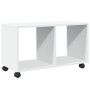 Engineered wood white rolling cabinet 72x33x42.5 cm by , Side tables - Ref: Foro24-853137, Price: 41,27 €, Discount: %