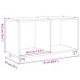 Engineered wood white rolling cabinet 72x33x42.5 cm by , Side tables - Ref: Foro24-853137, Price: 41,27 €, Discount: %