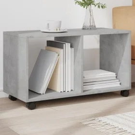 Engineered wood gray concrete 72x33x42.5cm wheeled cabinet by , Side tables - Ref: Foro24-853140, Price: 39,72 €, Discount: %