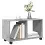Engineered wood gray concrete 72x33x42.5cm wheeled cabinet by , Side tables - Ref: Foro24-853140, Price: 39,72 €, Discount: %