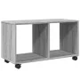 Engineered wood gray Sonoma 72x33x42.5 cm wheeled cabinet by , Side tables - Ref: Foro24-853142, Price: 39,52 €, Discount: %