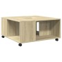 Engineered wood Sonoma oak coffee table 80x80x40 cm by , Coffee table - Ref: Foro24-853175, Price: 79,40 €, Discount: %