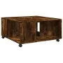 Engineered wood smoked oak coffee table 80x80x40 cm by , Coffee table - Ref: Foro24-853177, Price: 82,33 €, Discount: %