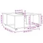 Engineered wood smoked oak coffee table 80x80x40 cm by , Coffee table - Ref: Foro24-853177, Price: 82,33 €, Discount: %