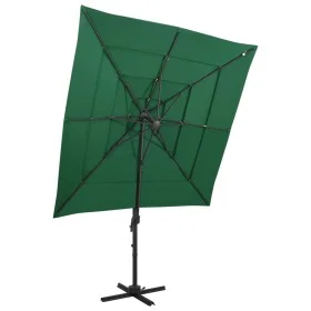 4-level parasol with green aluminum pole 250x250 cm by vidaXL, Umbrellas - Ref: Foro24-313821, Price: 193,08 €, Discount: %