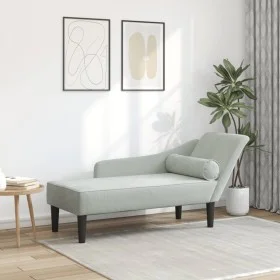 Tagesbettsofa mit hellgrauen Samtkissen von , Tagesbetten - Ref: Foro24-4007588, Preis: 149,70 €, Rabatt: %
