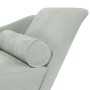 Daybed sofa with light gray velvet cushions by , Daybeds - Ref: Foro24-4007588, Price: 151,86 €, Discount: %