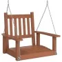 Garden swing chair with brown fir wood and metal chains by , Garden rockers - Ref: Foro24-4008975, Price: 99,98 €, Discount: %