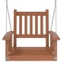 Garden swing chair with brown fir wood and metal chains by , Garden rockers - Ref: Foro24-4008975, Price: 99,98 €, Discount: %