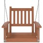 Silla columpio jardín con cadenas de metal madera abeto marrón de , Balancines de jardín - Ref: Foro24-4008975, Precio: 103,93 €
