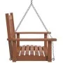 Garden swing chair with brown fir wood and metal chains by , Garden rockers - Ref: Foro24-4008975, Price: 99,98 €, Discount: %