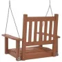 Garden swing chair with brown fir wood and metal chains by , Garden rockers - Ref: Foro24-4008975, Price: 99,98 €, Discount: %