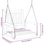 Silla columpio jardín con cadenas de metal madera abeto marrón de , Balancines de jardín - Ref: Foro24-4008975, Precio: 103,93 €