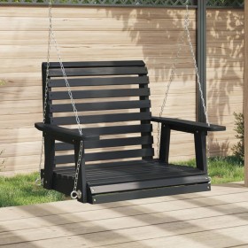 Silla columpio jardín con cadenas de metal madera abeto negro de , Balancines de jardín - Ref: Foro24-4008980, Precio: 127,47...