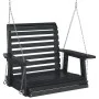 Gartenschaukelstuhl mit Metallketten und schwarzer Fichtenholzschale von , Gartenwippen - Ref: Foro24-4008980, Preis: 124,88 ...