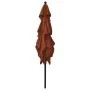 3-tier parasol with terracotta aluminum pole 2.5x2.5m by vidaXL, Umbrellas - Ref: Foro24-313841, Price: 81,28 €, Discount: %