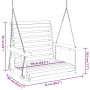 Garden swing chair with black fir wood and metal chains. by , Garden rockers - Ref: Foro24-4008980, Price: 127,47 €, Discount: %