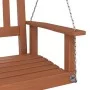 Garden swing bench with brown fir wood and metal chains. by , Garden rockers - Ref: Foro24-4008977, Price: 129,23 €, Discount: %