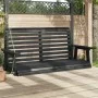 Garden swing bench with brown fir wood and metal chains. by , Garden rockers - Ref: Foro24-4008982, Price: 200,42 €, Discount: %