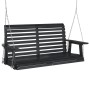 Garden swing bench with brown fir wood and metal chains. by , Garden rockers - Ref: Foro24-4008982, Price: 210,33 €, Discount: %