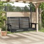 Garden swing bench with brown fir wood and metal chains. by , Garden rockers - Ref: Foro24-4008982, Price: 210,33 €, Discount: %