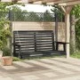 Garden swing bench with brown fir wood and metal chains. by , Garden rockers - Ref: Foro24-4008982, Price: 200,42 €, Discount: %