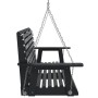 Garden swing bench with brown fir wood and metal chains. by , Garden rockers - Ref: Foro24-4008982, Price: 210,33 €, Discount: %