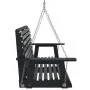 Garden swing bench with brown fir wood and metal chains. by , Garden rockers - Ref: Foro24-4008982, Price: 200,42 €, Discount: %