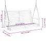 Garden swing bench with brown fir wood and metal chains. by , Garden rockers - Ref: Foro24-4008982, Price: 200,42 €, Discount: %