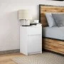 Bedside table with white engineered wood and LED lights by , Nightstands - Ref: Foro24-851998, Price: 56,13 €, Discount: %