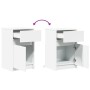 Bedside table with white engineered wood and LED lights by , Nightstands - Ref: Foro24-851998, Price: 56,99 €, Discount: %