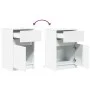 Bedside table with white engineered wood and LED lights by , Nightstands - Ref: Foro24-851998, Price: 56,13 €, Discount: %