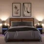 Bedside tables with LED lights 2 units black engineered wood by , Nightstands - Ref: Foro24-852001, Price: 102,85 €, Discount: %