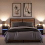 Nachttische mit LED-Lichtern, 2 Stück, schwarzes Ingenieurholz von , Nachttische - Ref: Foro24-852001, Preis: 102,98 €, Rabat...