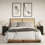 Bedside tables with LED lights 2 units black engineered wood by , Nightstands - Ref: Foro24-852001, Price: 102,85 €, Discount: %