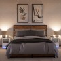 Nachttische mit LED-Lichtern 2 Stück weißes Ingenieurholz von , Nachttische - Ref: Foro24-852020, Preis: 72,33 €, Rabatt: %