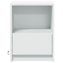 Nachttische mit LED-Lichtern 2 Stück weißes Ingenieurholz von , Nachttische - Ref: Foro24-852020, Preis: 72,33 €, Rabatt: %