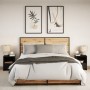 Bedside tables with LED lights 2 units black engineered wood by , Nightstands - Ref: Foro24-852022, Price: 72,38 €, Discount: %
